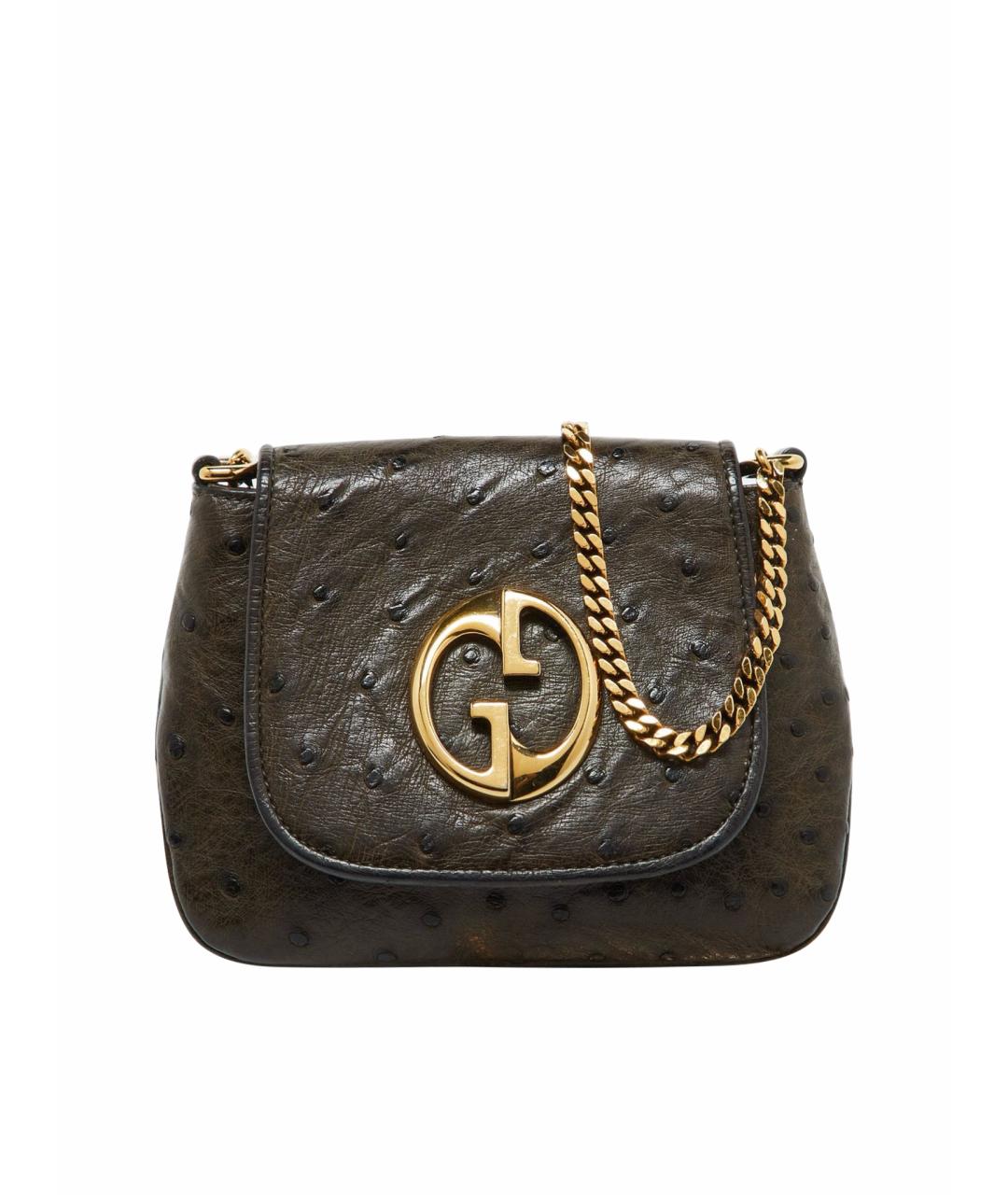GUCCI Коричневая сумка через плечо из экзотической кожи, фото 1