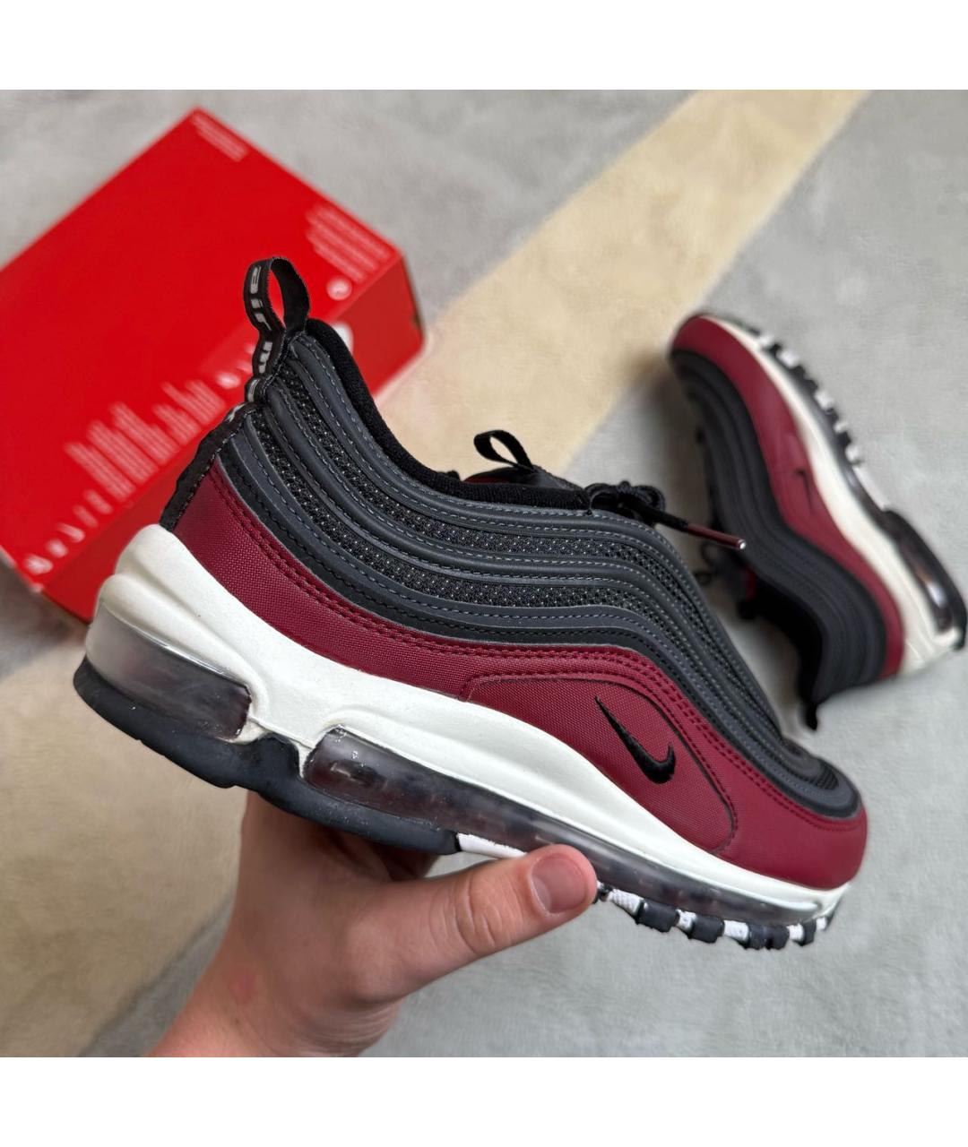 NIKE Черные кожаные низкие кроссовки / кеды, фото 4