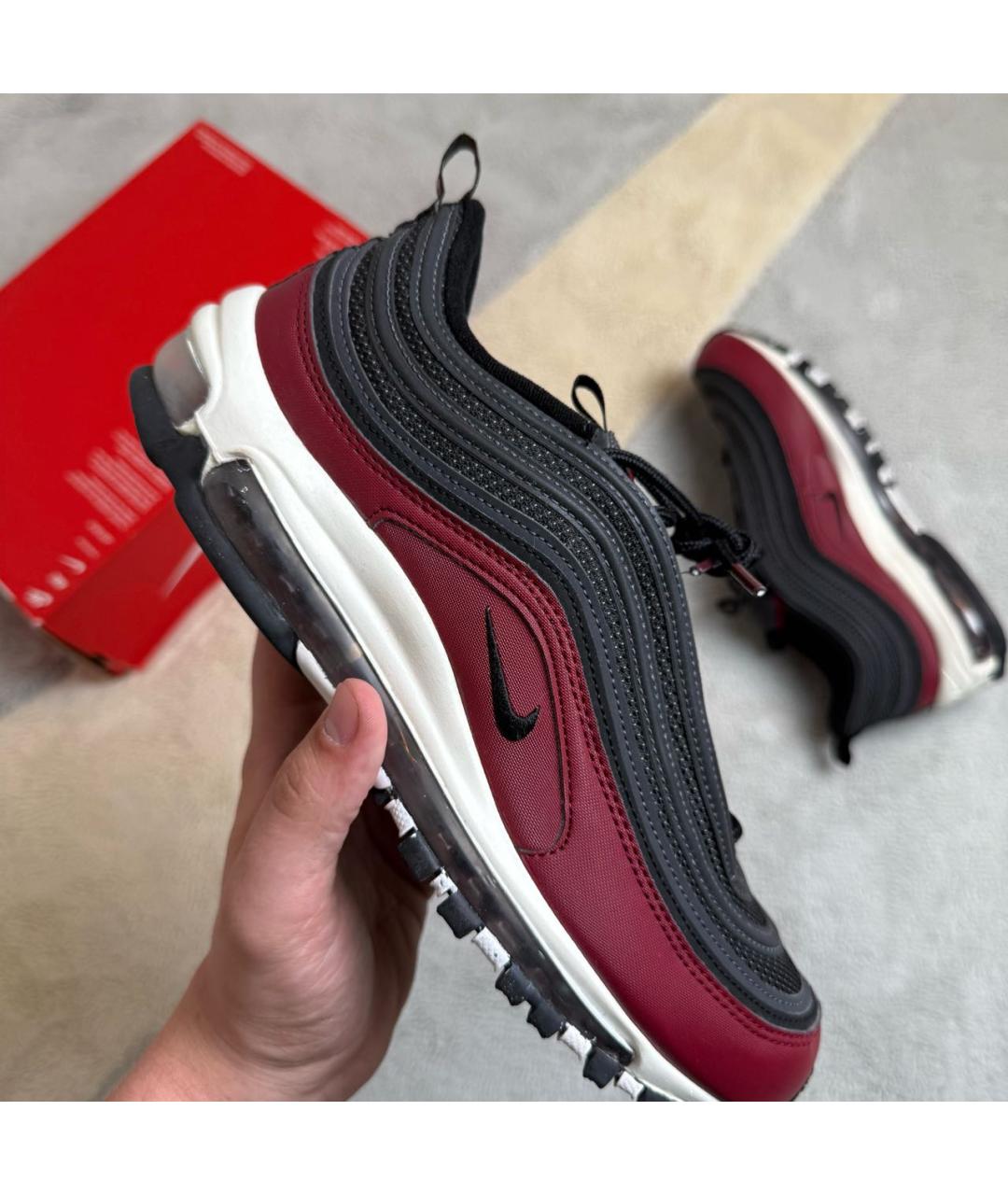 NIKE Черные кожаные низкие кроссовки / кеды, фото 5