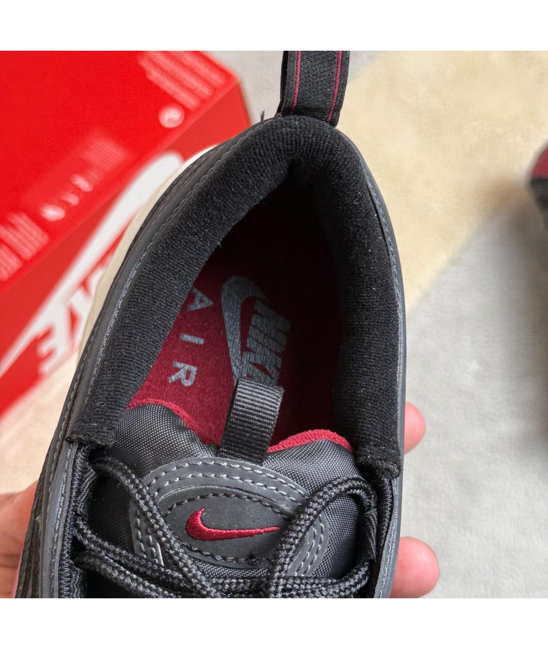 NIKE Черные кожаные низкие кроссовки / кеды, фото 7