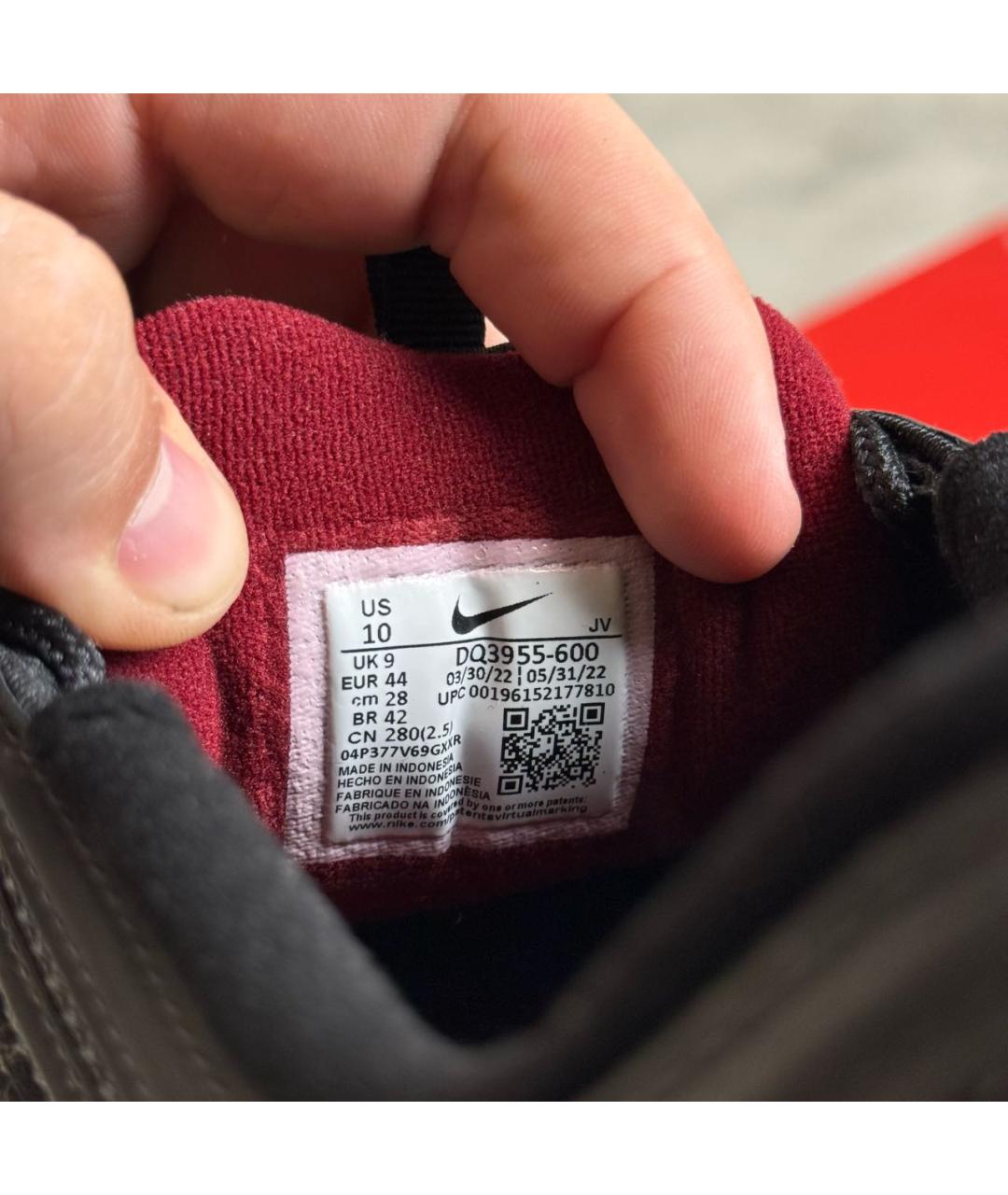 NIKE Черные кожаные низкие кроссовки / кеды, фото 8