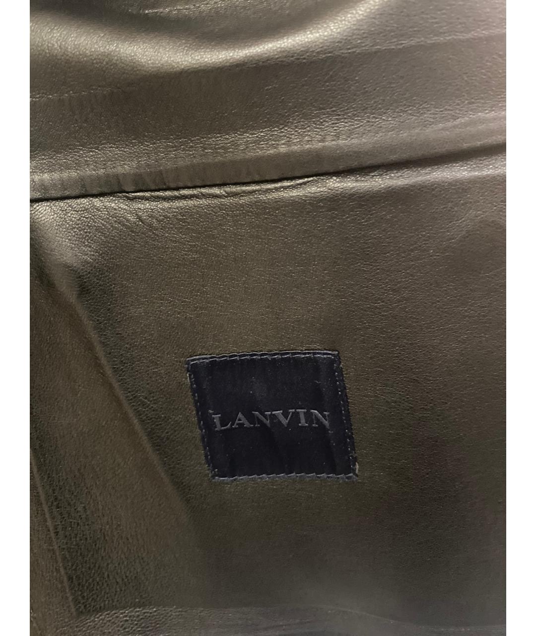 LANVIN Черная кожаная куртка, фото 2