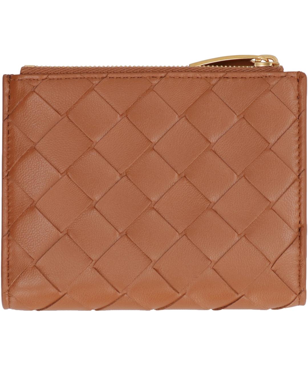 BOTTEGA VENETA Коричневый кожаный кошелек, фото 3