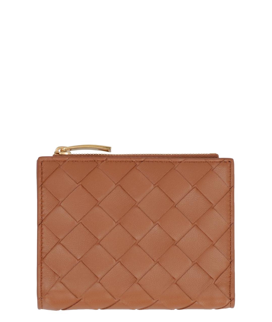 BOTTEGA VENETA Коричневый кожаный кошелек, фото 1