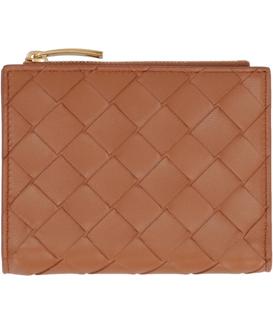 BOTTEGA VENETA Коричневый кожаный кошелек, фото 2