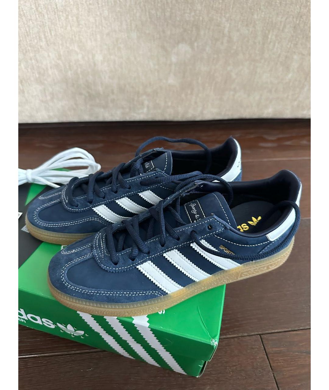 ADIDAS Синие замшевые кроссовки, фото 5