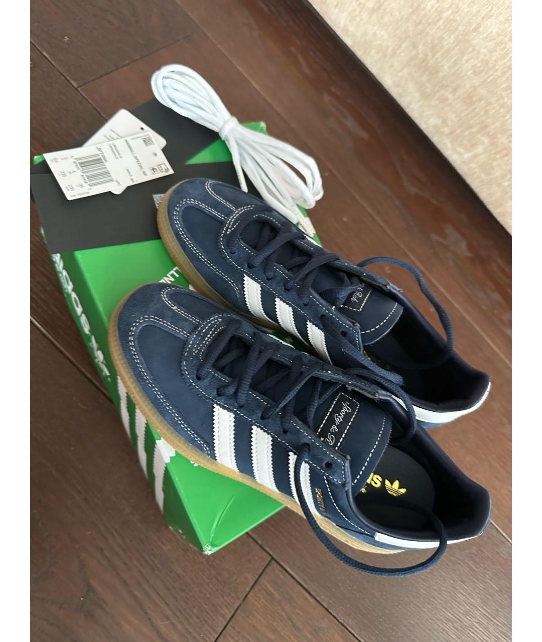 ADIDAS Синие замшевые кроссовки, фото 2