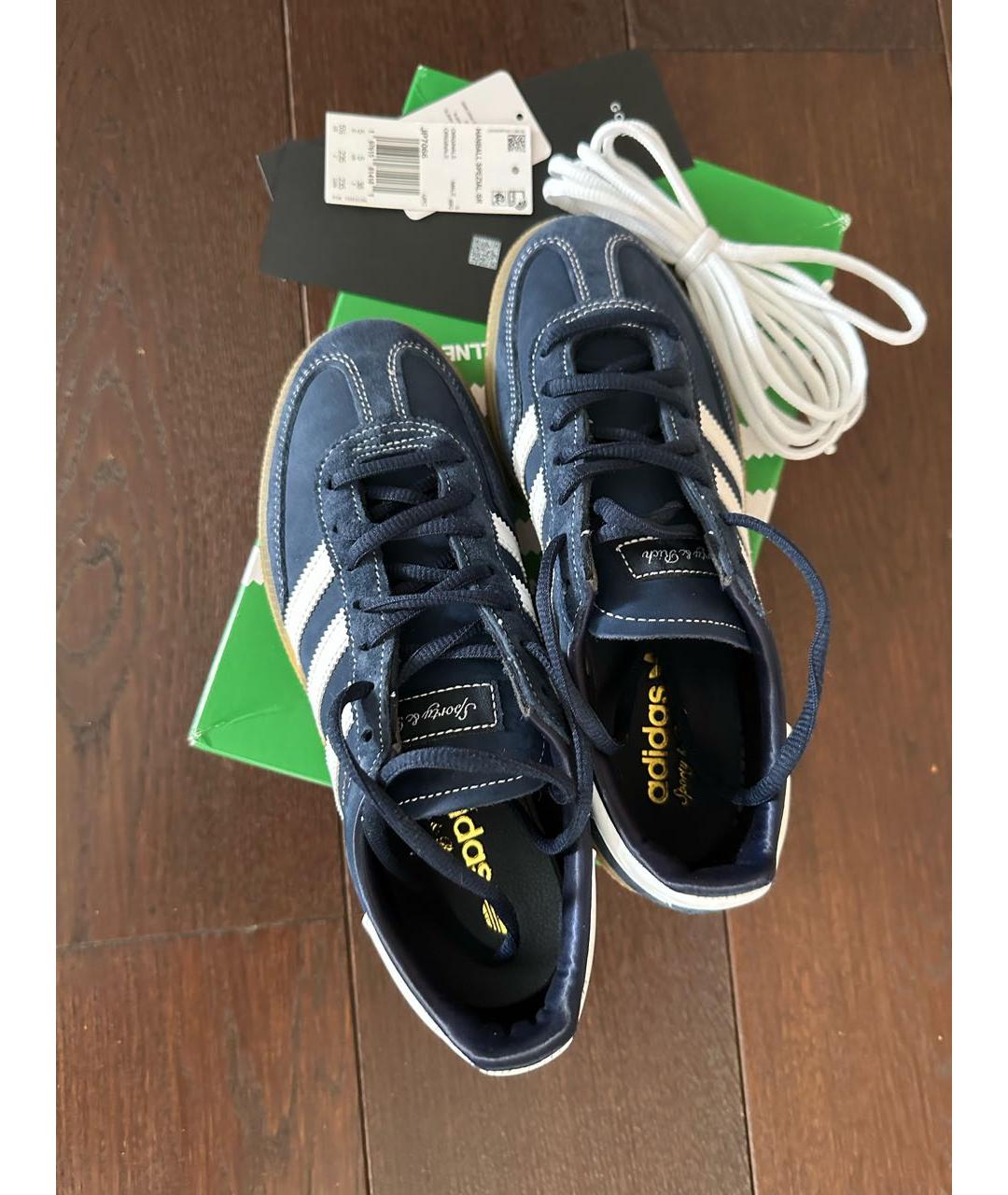 ADIDAS Синие замшевые кроссовки, фото 3