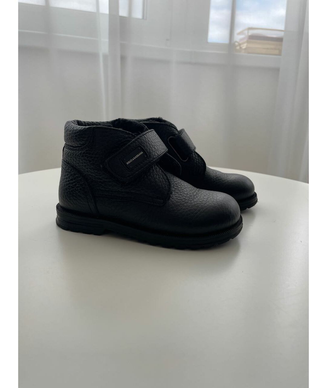 DOLCE&GABBANA Черные кожаные ботинки, фото 7