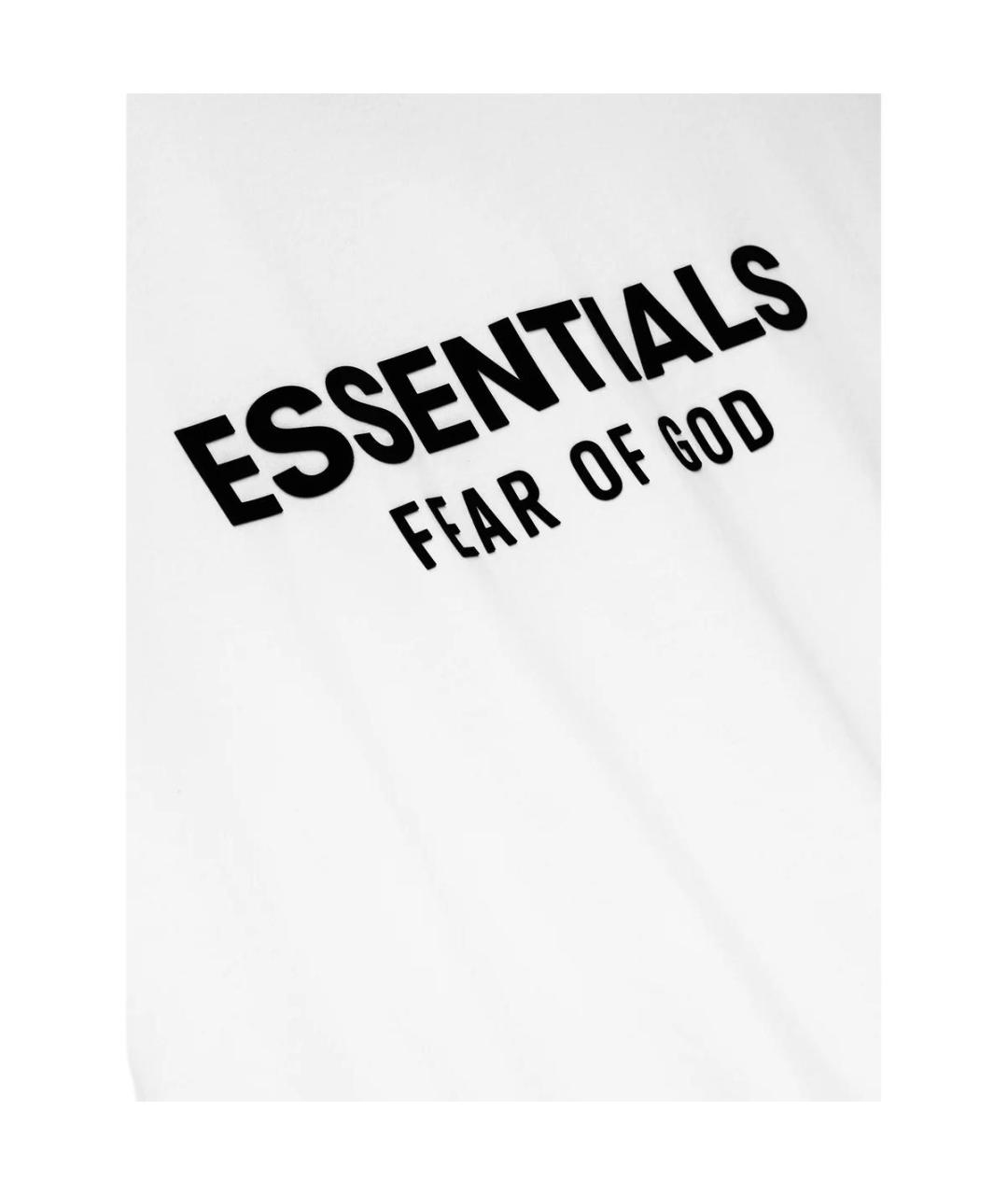 FEAR OF GOD ESSENTIALS Белая хлопковая футболка, фото 3