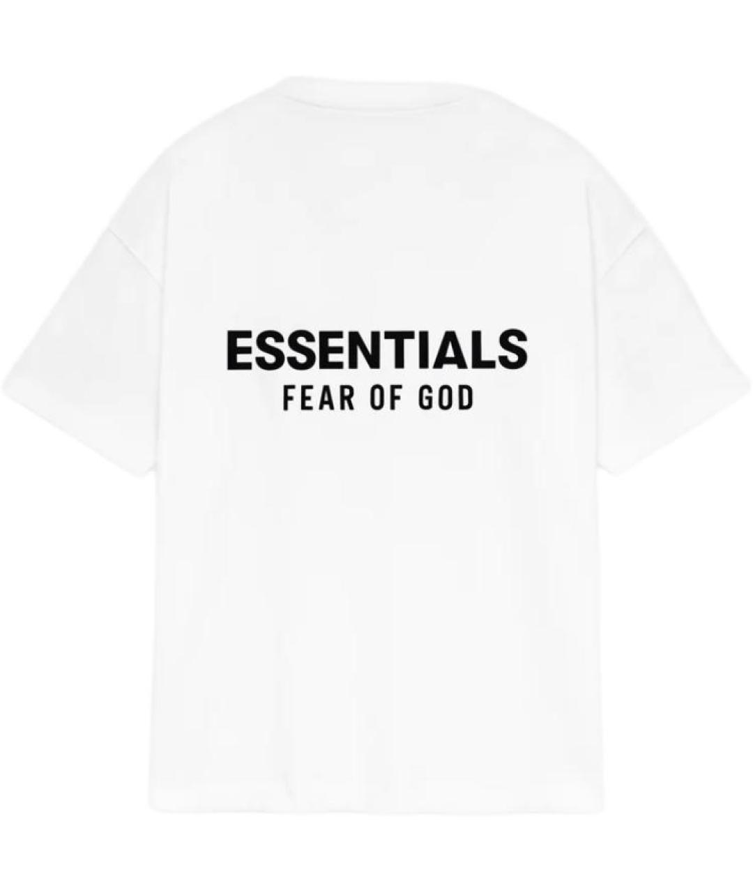 FEAR OF GOD ESSENTIALS Белая хлопковая футболка, фото 2