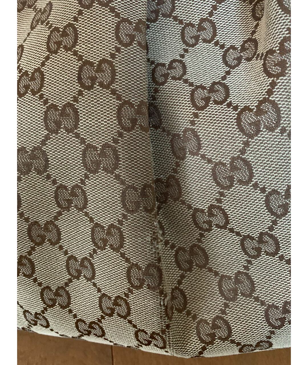 GUCCI Коричневая тканевая сумка тоут, фото 6