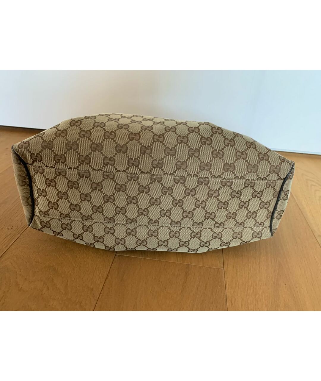 GUCCI Коричневая тканевая сумка тоут, фото 4