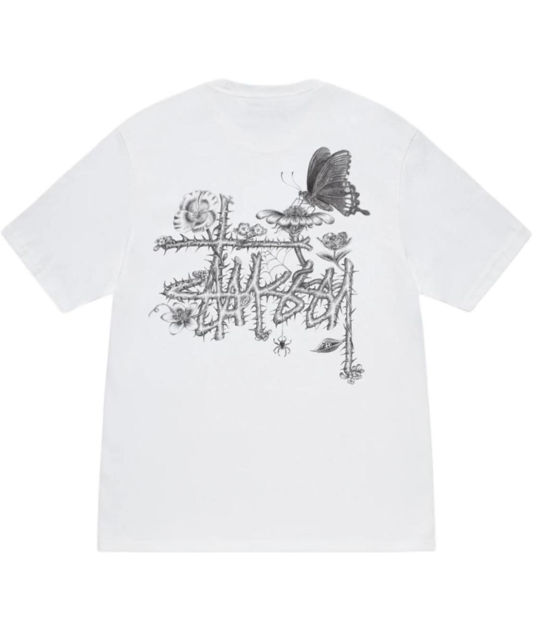 STUSSY Белая футболка, фото 2