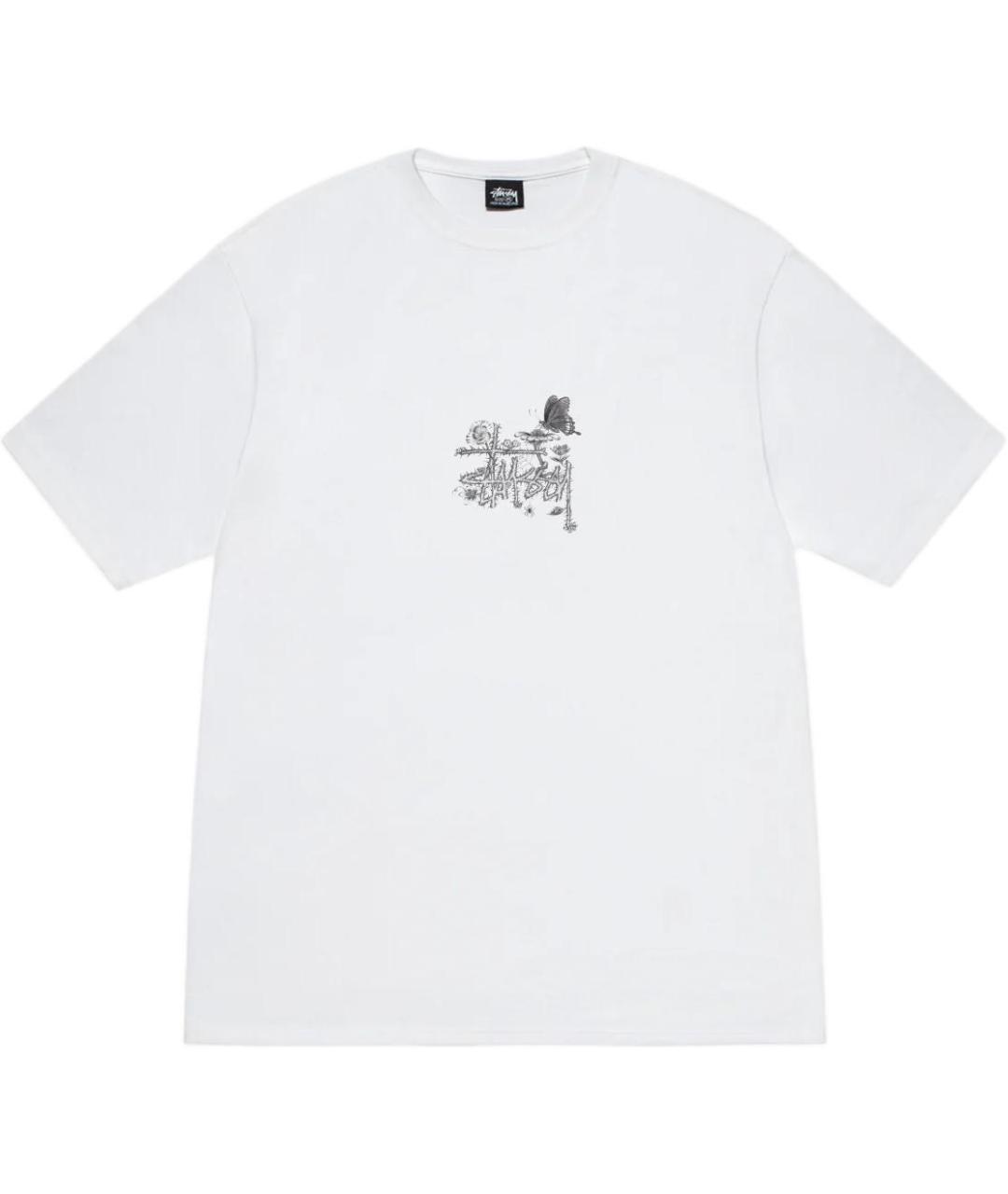 STUSSY Белая футболка, фото 1