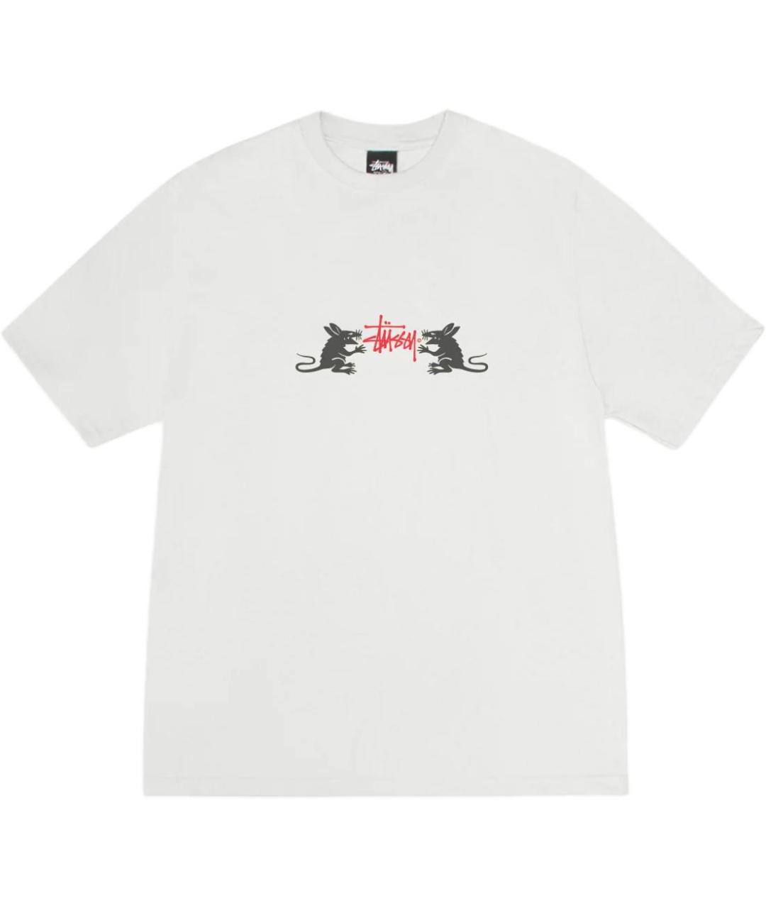 STUSSY Белая футболка, фото 1