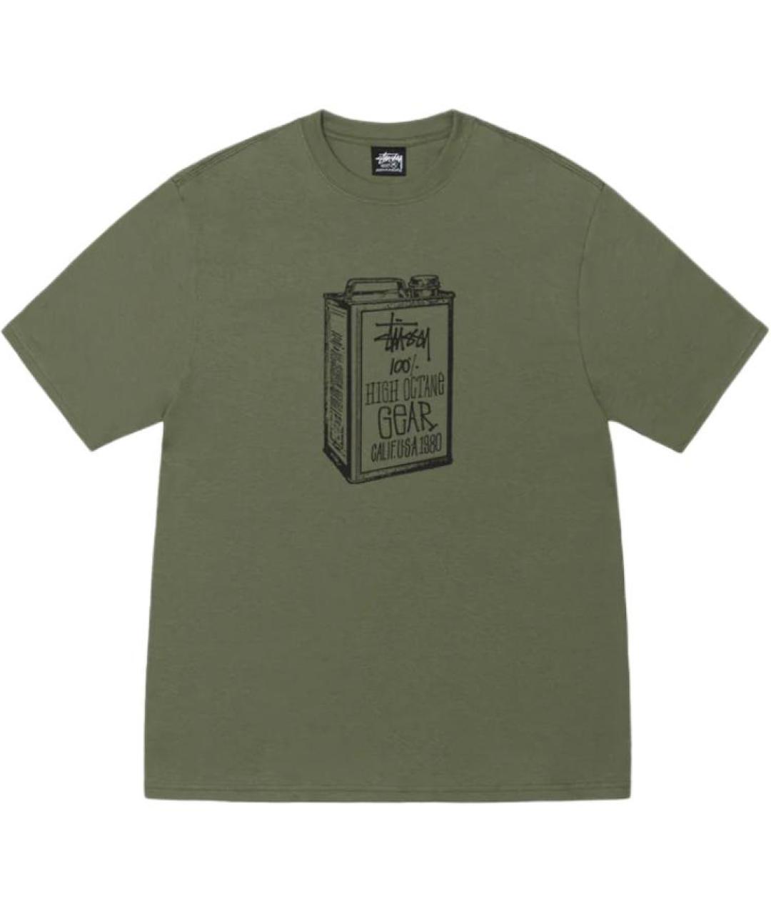 STUSSY Зеленая футболка, фото 1