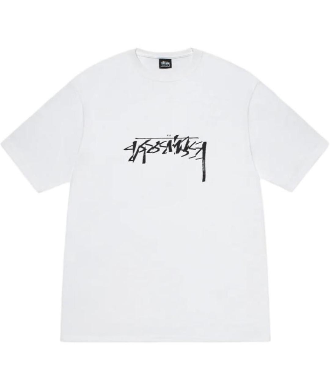 STUSSY Белая хлопковая футболка, фото 1