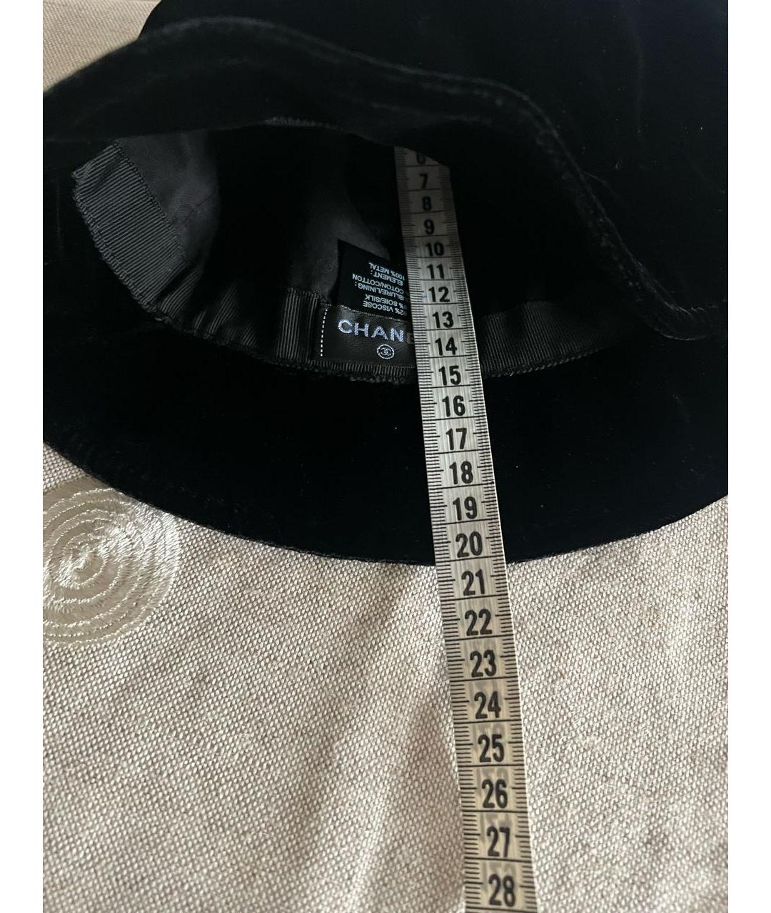 CHANEL Черная бархатная панама, фото 4