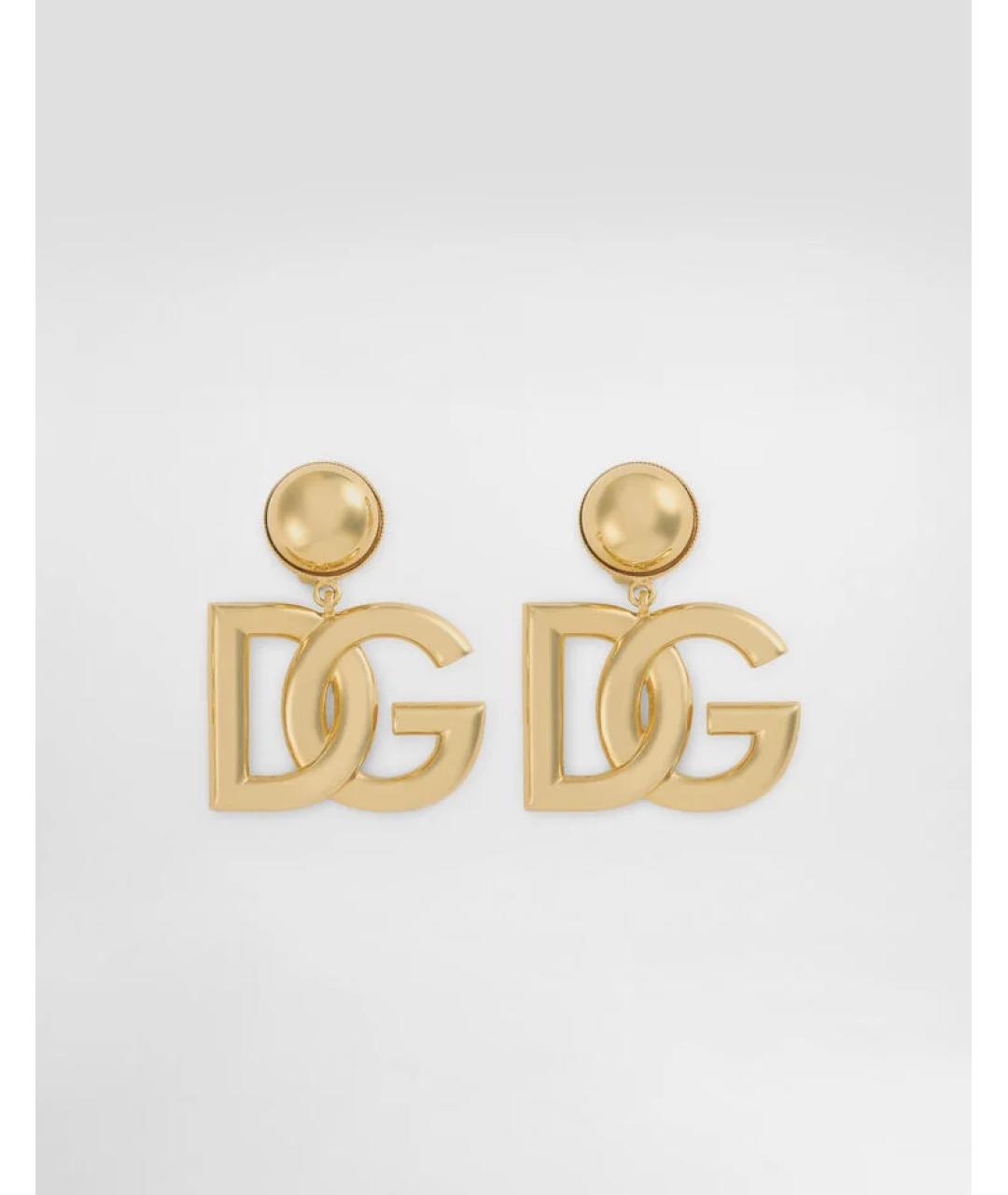 DOLCE&GABBANA Золотые металлические клипсы, фото 6