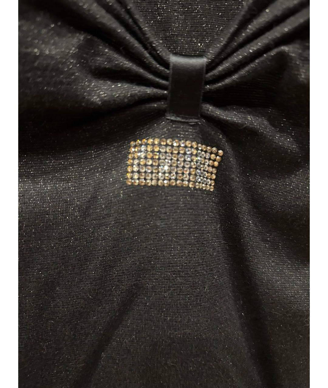 ALEXANDER MCQUEEN Черная полиэстеровая футболка, фото 5