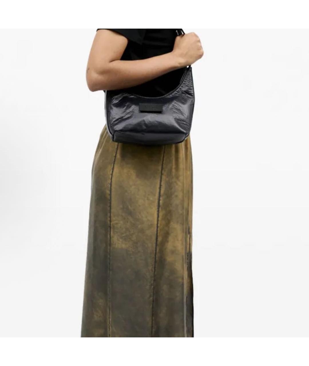 MAISON MARGIELA Черная кожаная сумка через плечо, фото 4