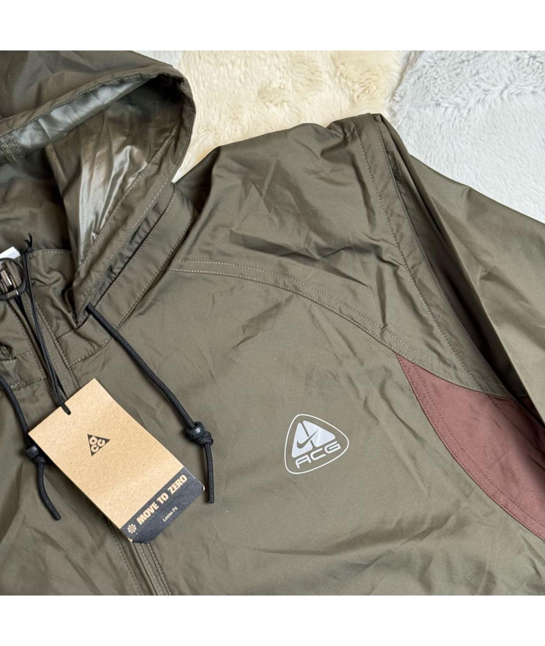 NIKE ACG Хаки полиэстеровая куртка, фото 5