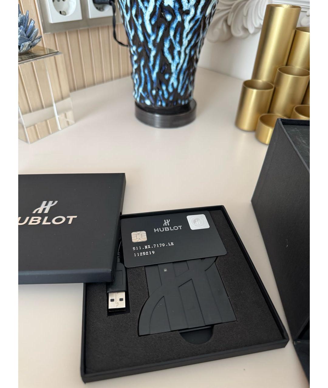 HUBLOT Темно-синие титановые часы, фото 4