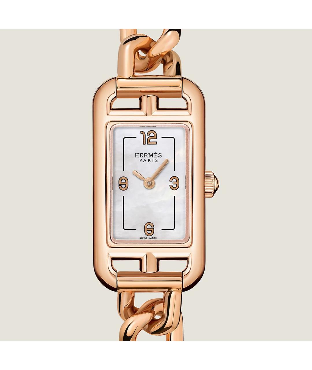 HERMES Золотые часы из розового золота, фото 3