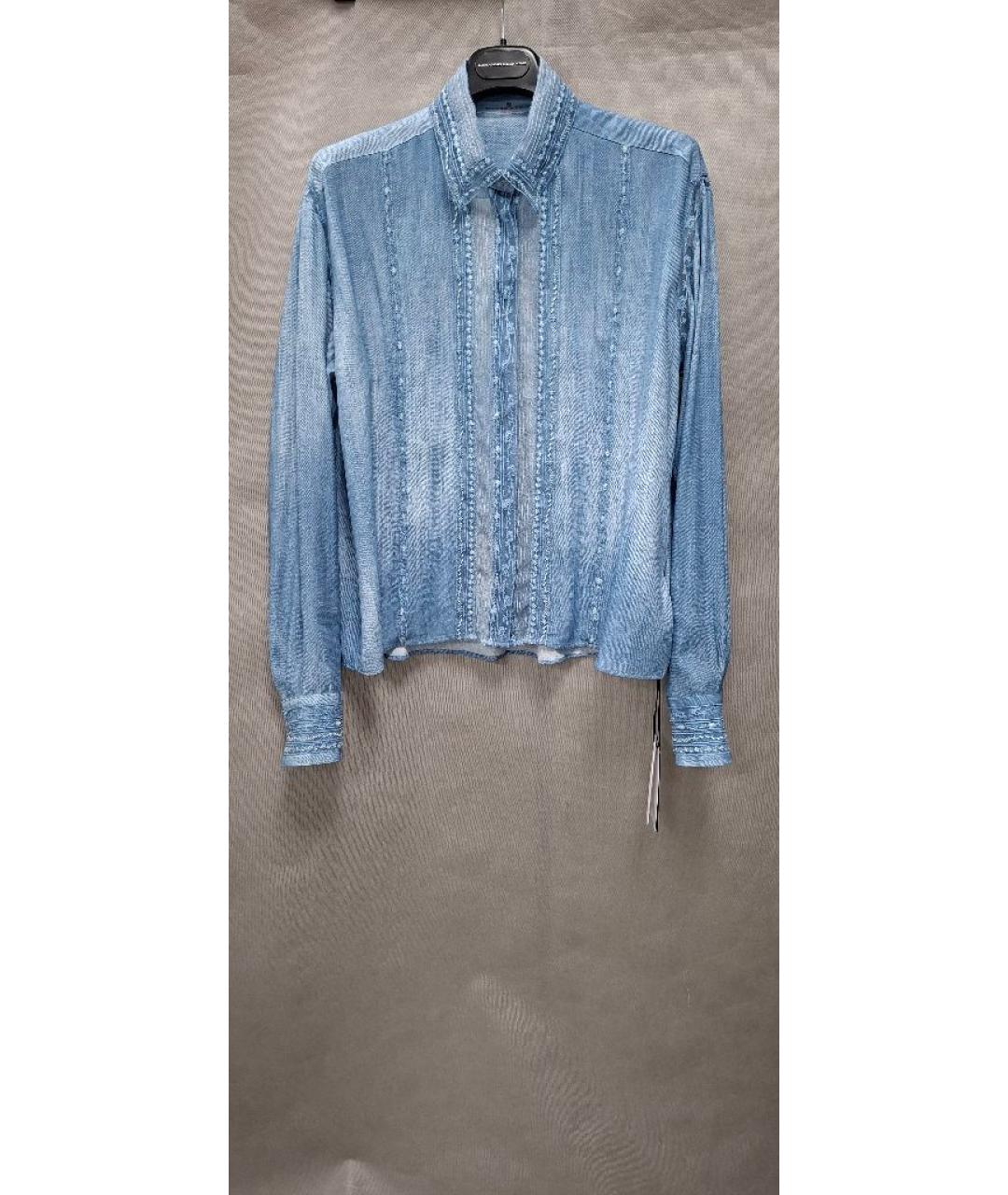 ERMANNO SCERVINO Синий вискозный костюм с брюками, фото 9