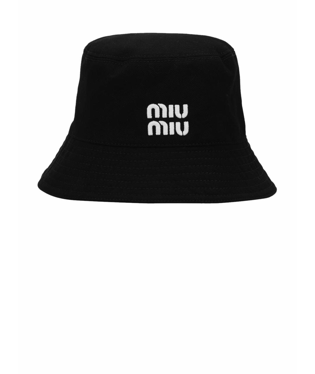 MIU MIU Черная хлопковая панама, фото 1