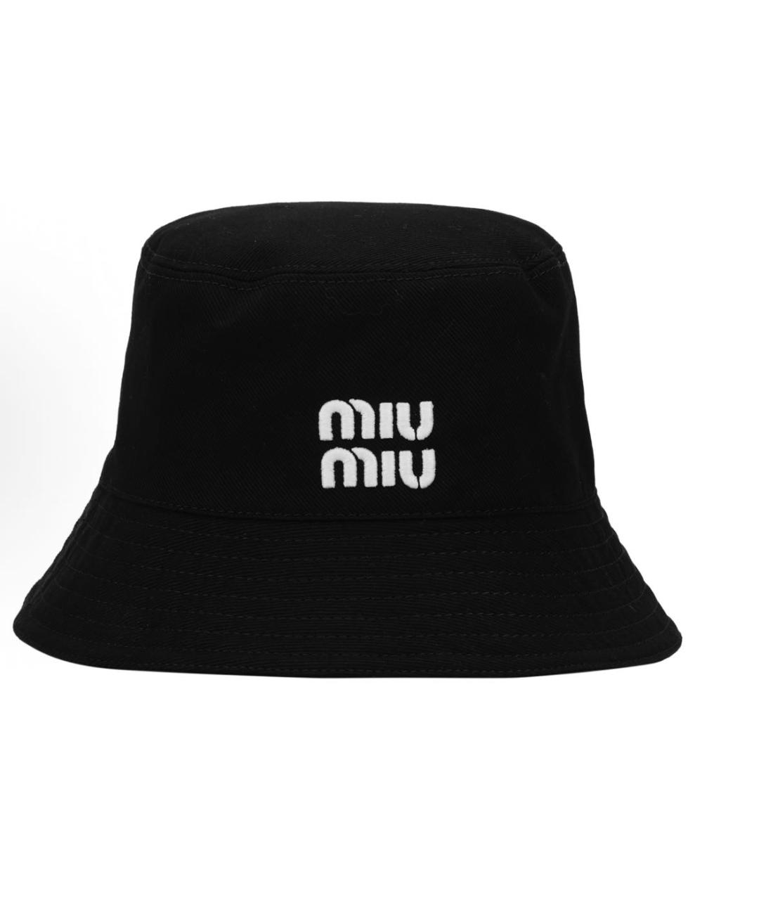 MIU MIU Черная хлопковая панама, фото 5