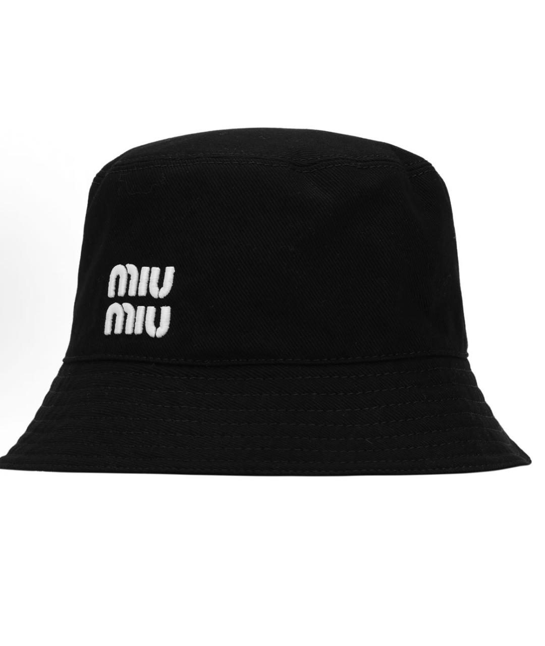 MIU MIU Черная хлопковая панама, фото 2