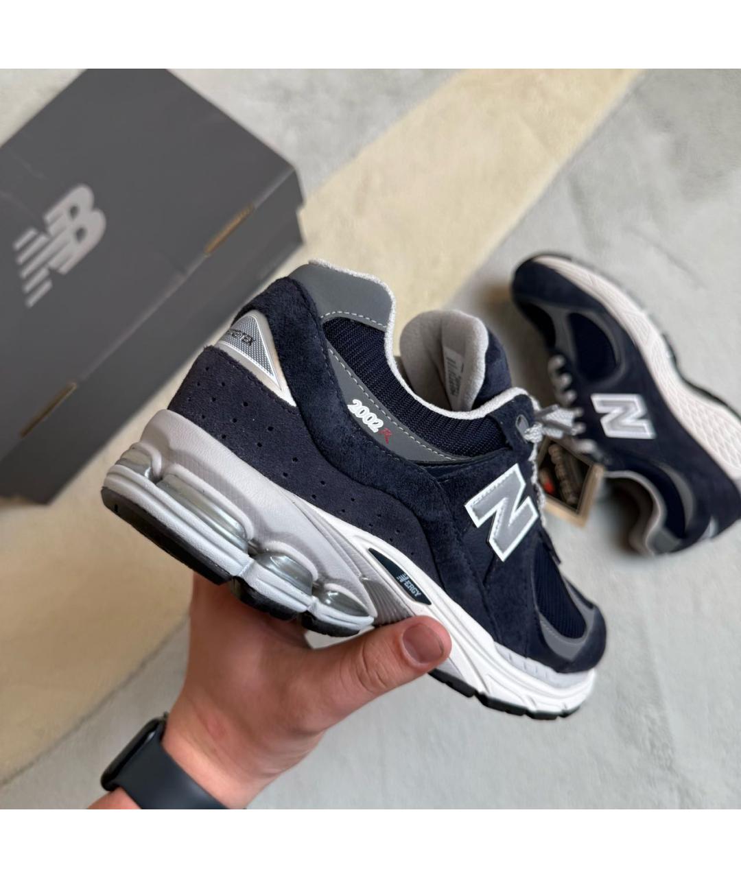 NEW BALANCE Темно-синие замшевые низкие кроссовки / кеды, фото 4