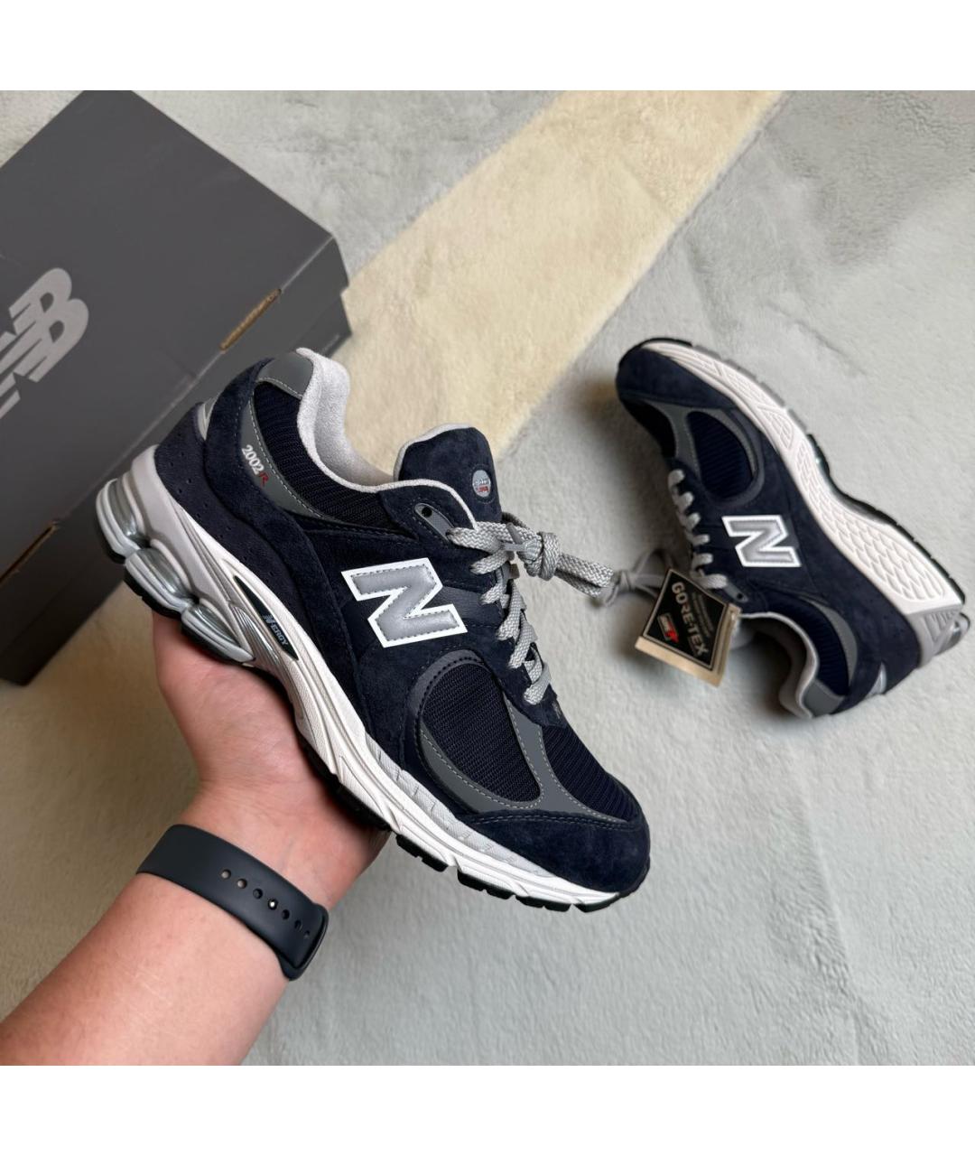NEW BALANCE Темно-синие замшевые низкие кроссовки / кеды, фото 2