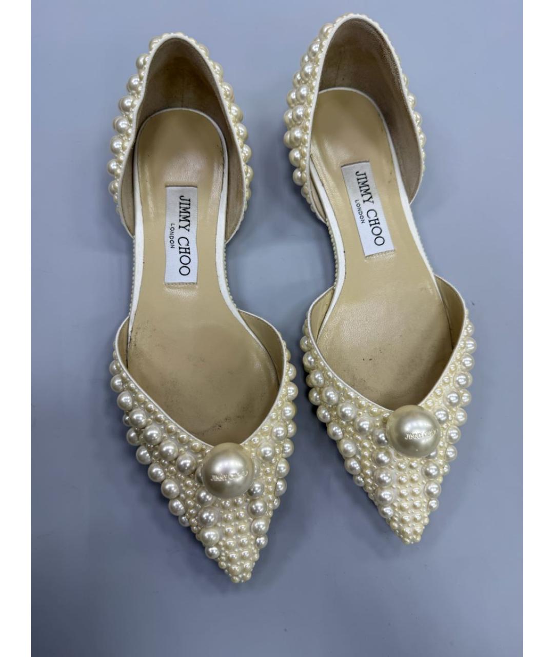 JIMMY CHOO Бежевые балетки, фото 2