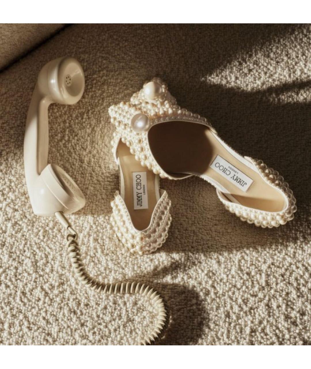 JIMMY CHOO Бежевые балетки, фото 6