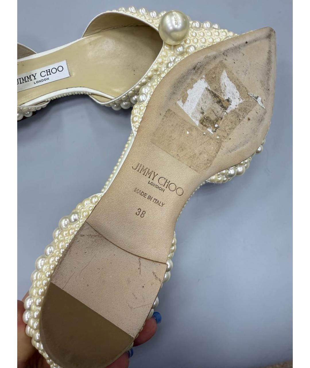 JIMMY CHOO Бежевые балетки, фото 4