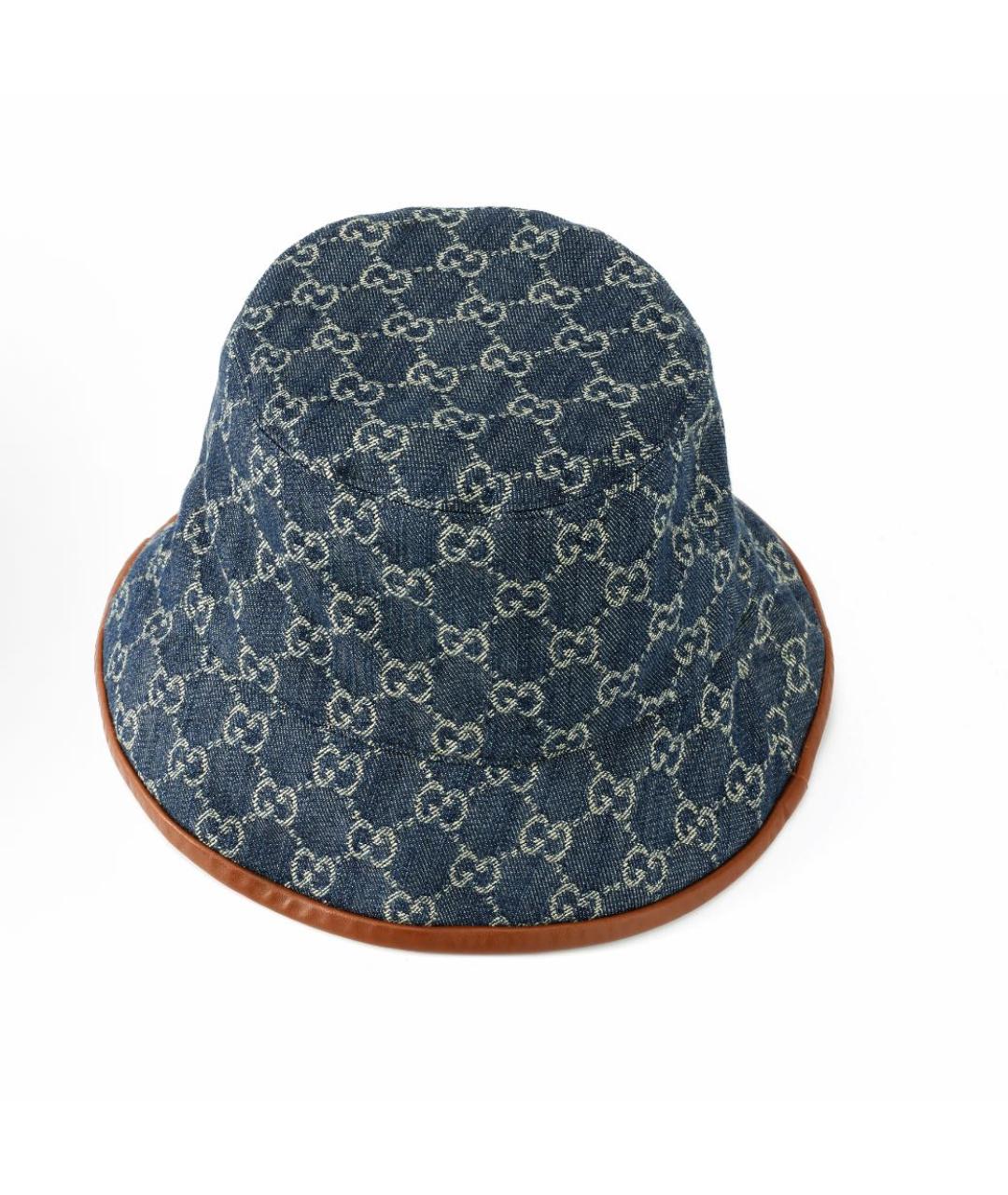 GUCCI Голубая хлопковая панама, фото 3