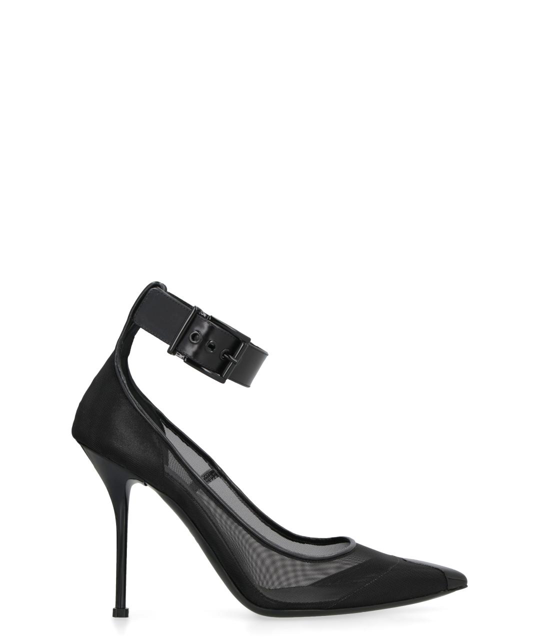ALEXANDER MCQUEEN Черные синтетические туфли, фото 1