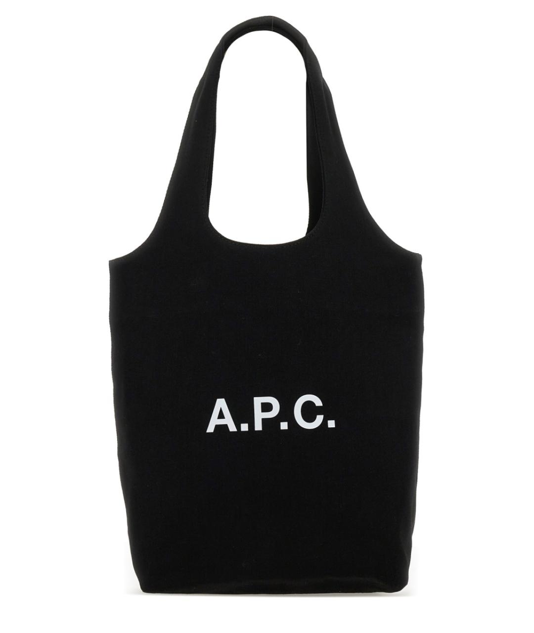 A.P.C. Черная хлопковая сумка тоут, фото 1