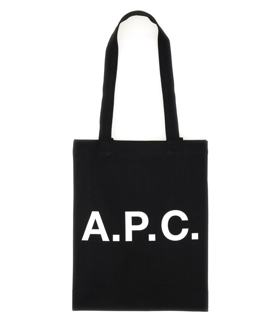 A.P.C. Черная хлопковая сумка тоут, фото 1