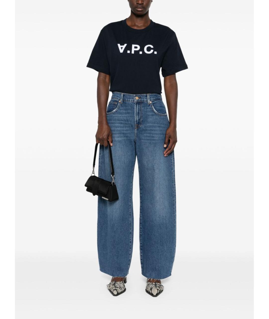 A.P.C. Синяя хлопковая футболка, фото 2