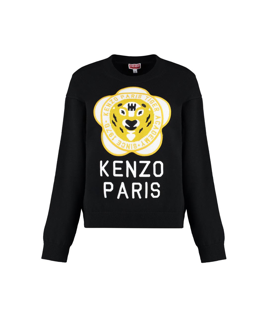 KENZO Черный полиэстеровый джемпер / свитер, фото 1