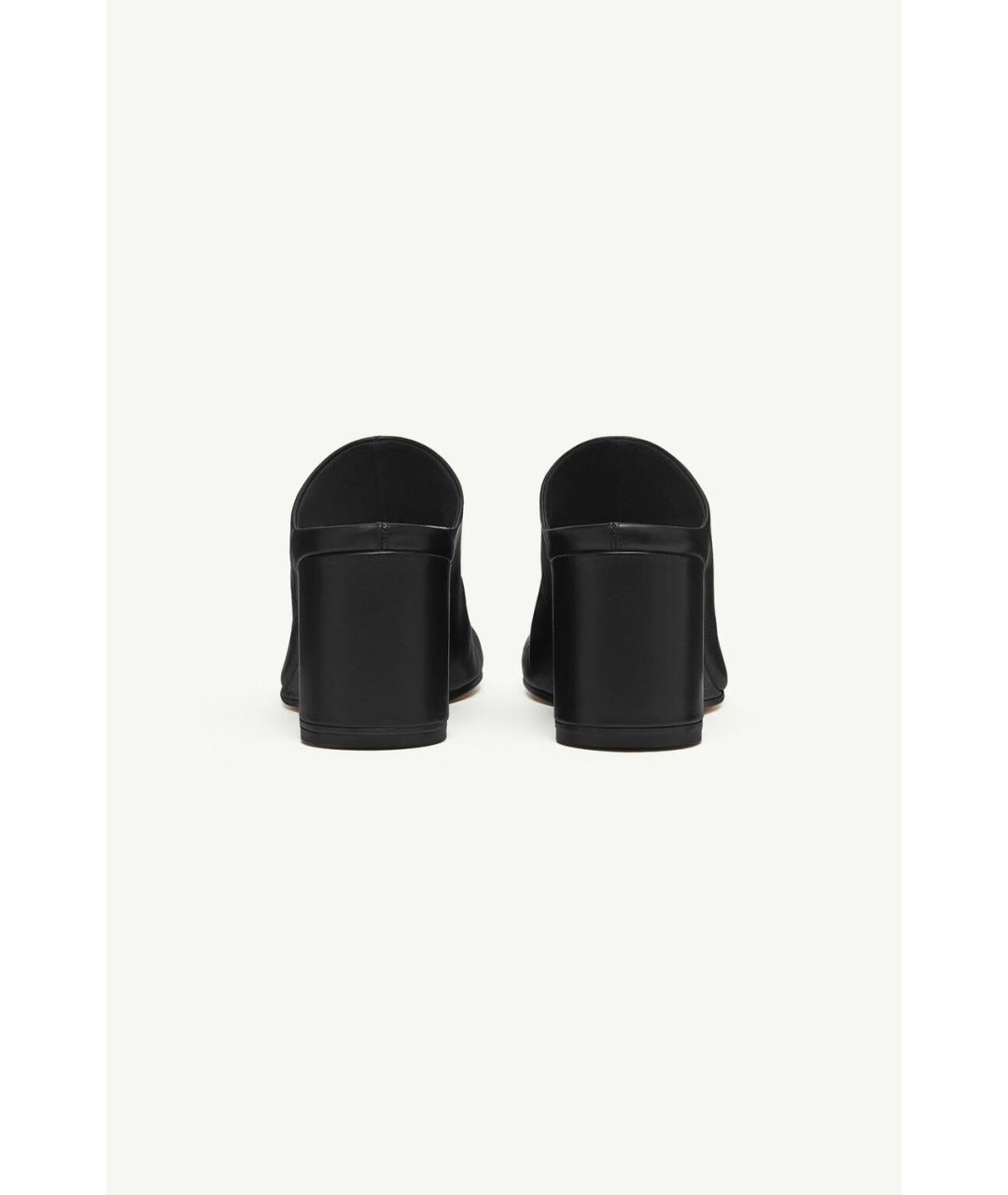 MM6 MAISON MARGIELA Черные кожаные сабо, фото 3