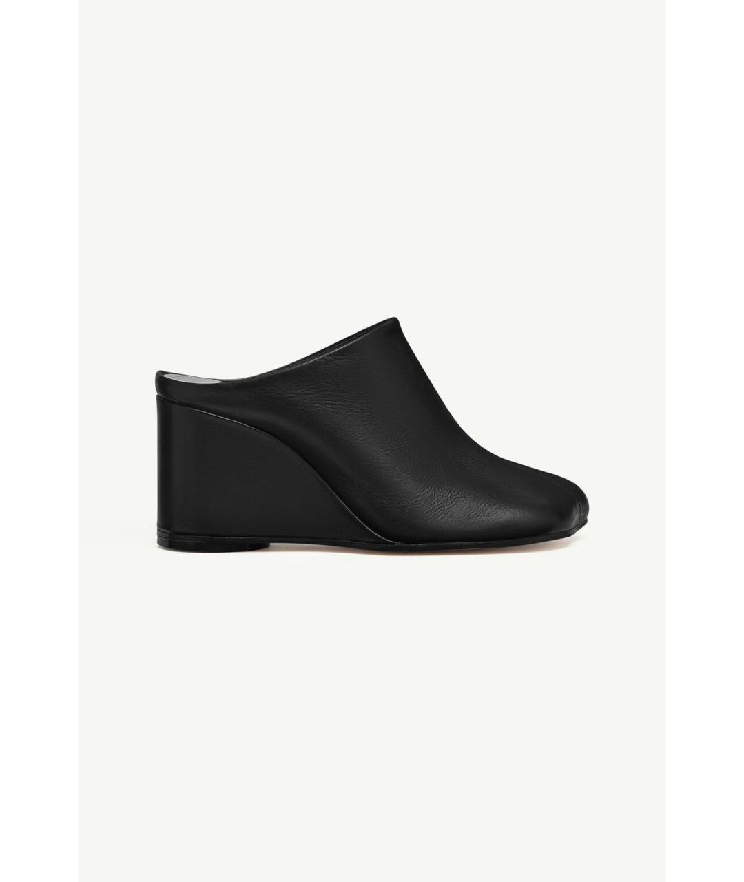 MM6 MAISON MARGIELA Черные кожаные сабо, фото 5