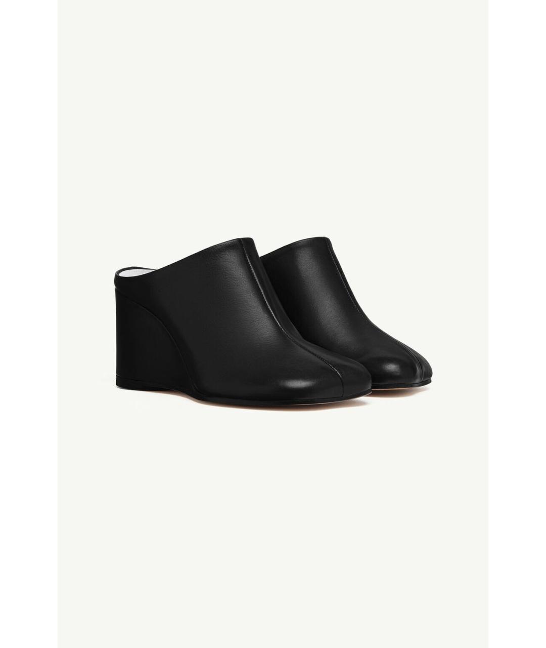 MM6 MAISON MARGIELA Черные кожаные сабо, фото 2