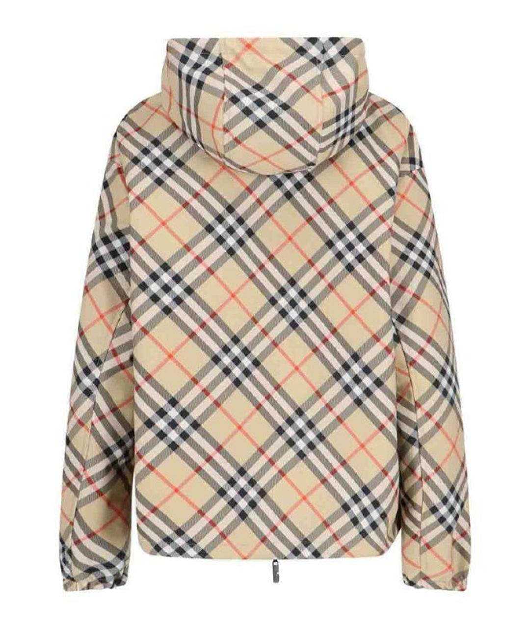 BURBERRY Бежевая полиэстеровая куртка, фото 2