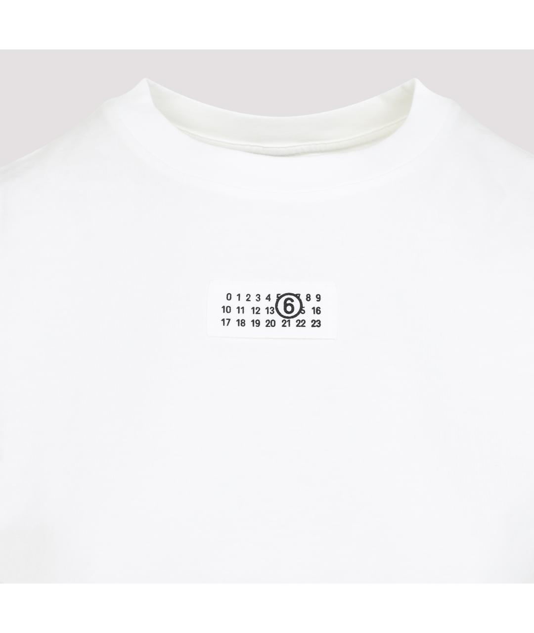 MM6 MAISON MARGIELA Белая хлопковая футболка, фото 3