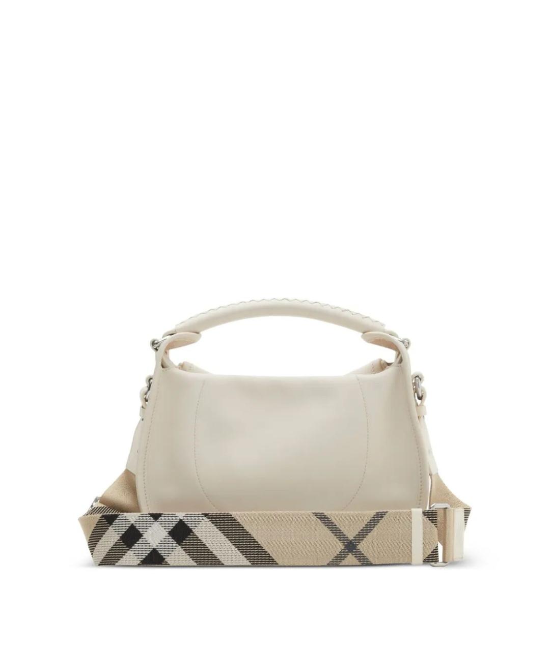 BURBERRY Белая кожаная сумка через плечо, фото 2